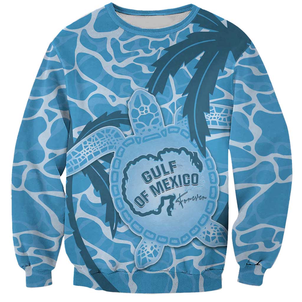 Gulf of Mexico Forever Sweatshirt Mexican Turtle Blue Version
