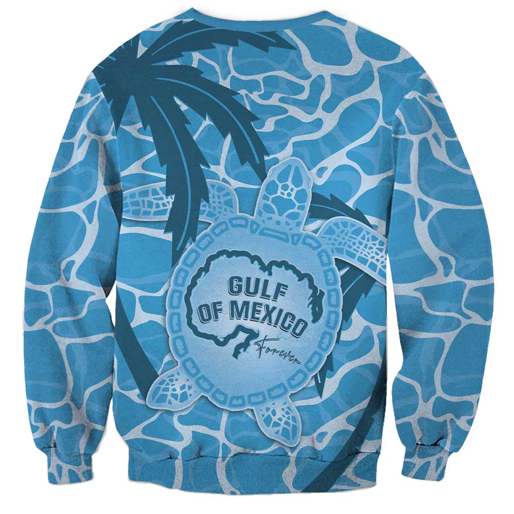 Gulf of Mexico Forever Sweatshirt Mexican Turtle Blue Version
