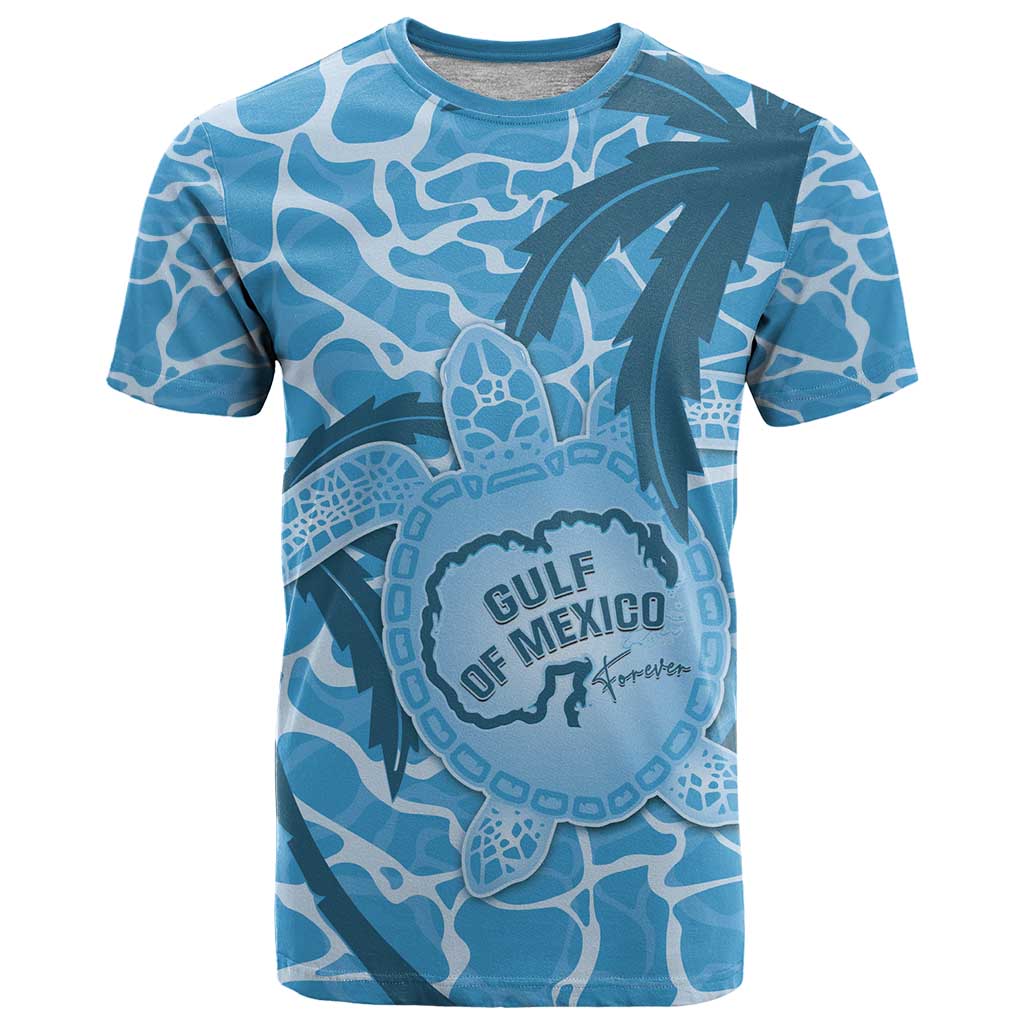 Gulf of Mexico Forever T Shirt Mexican Turtle Blue Version