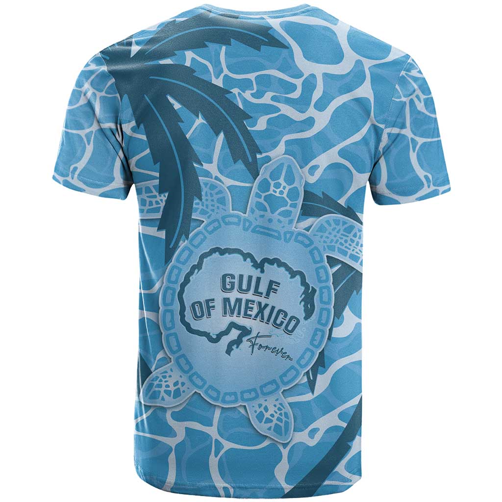 Gulf of Mexico Forever T Shirt Mexican Turtle Blue Version