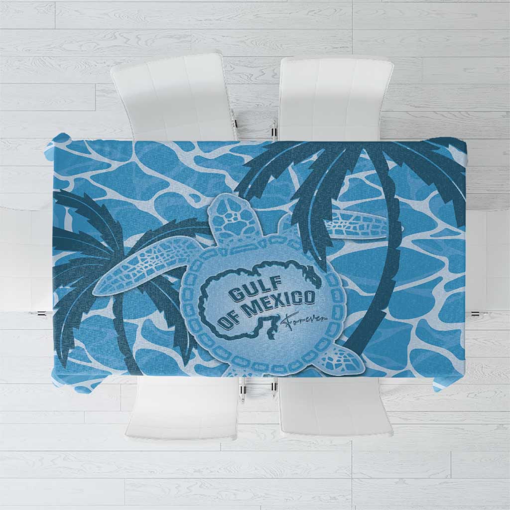 Gulf of Mexico Forever Tablecloth Mexican Turtle Blue Version