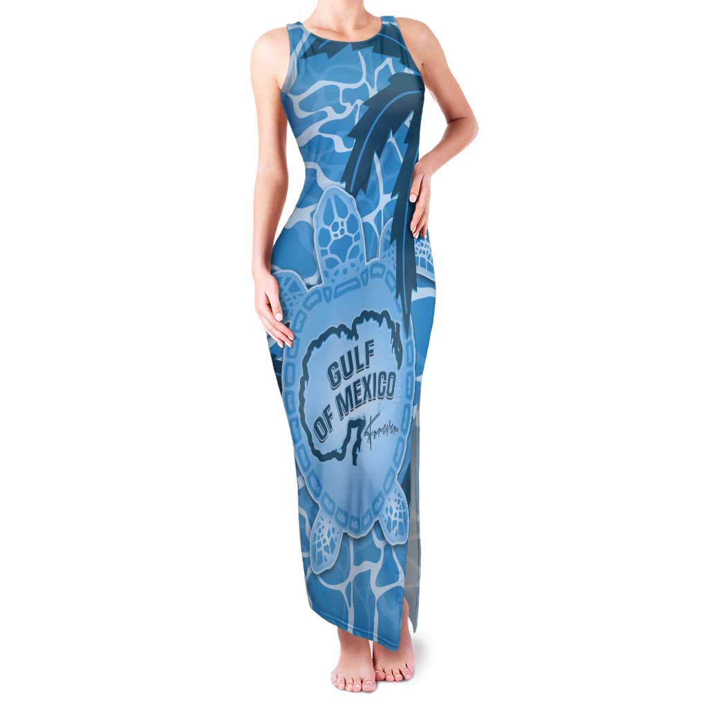 Gulf of Mexico Forever Tank Maxi Dress Mexican Turtle Blue Version
