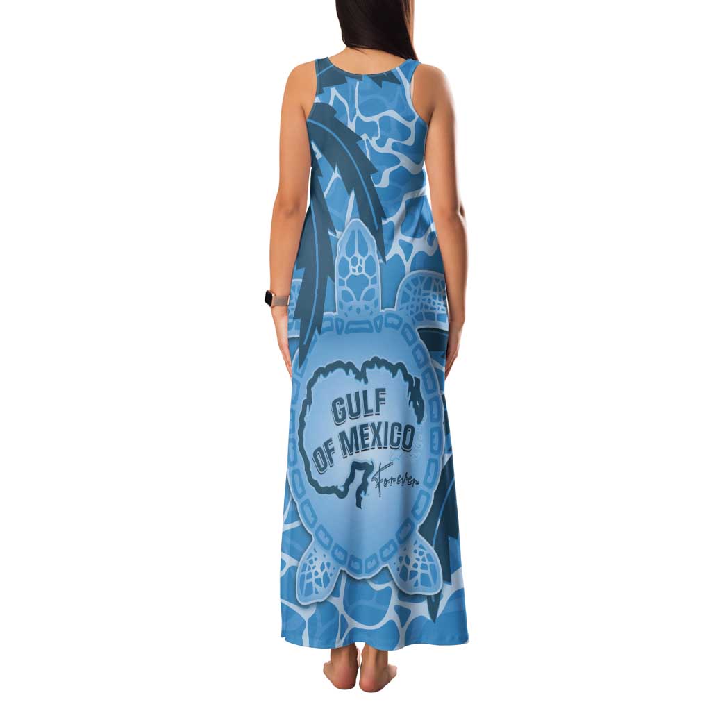 Gulf of Mexico Forever Tank Maxi Dress Mexican Turtle Blue Version