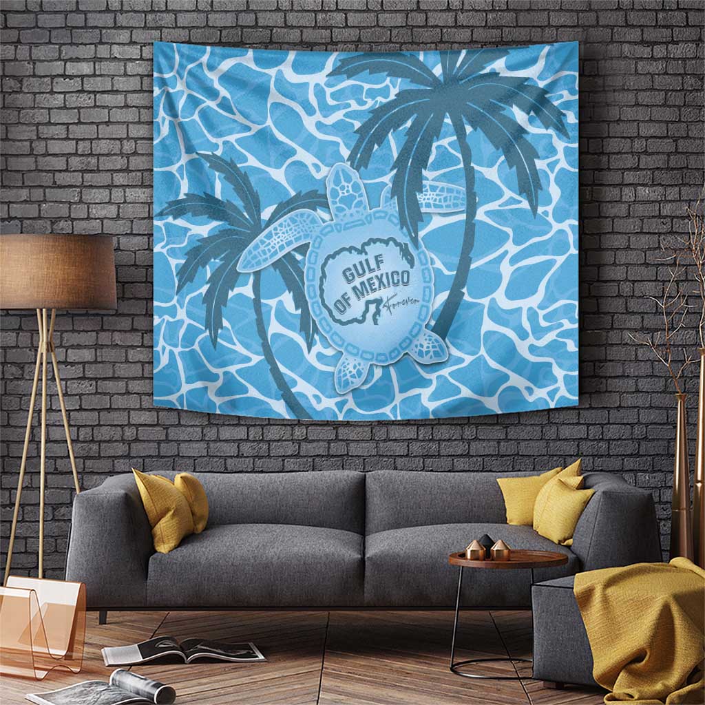 Gulf of Mexico Forever Tapestry Mexican Turtle Blue Version