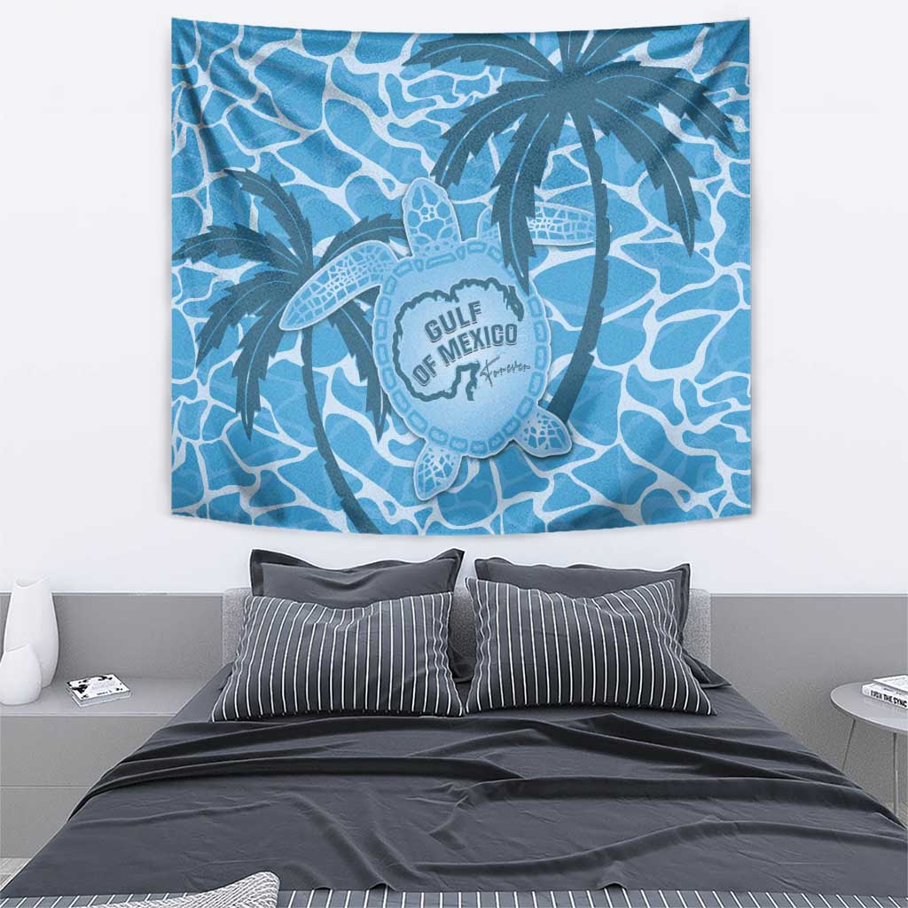 Gulf of Mexico Forever Tapestry Mexican Turtle Blue Version