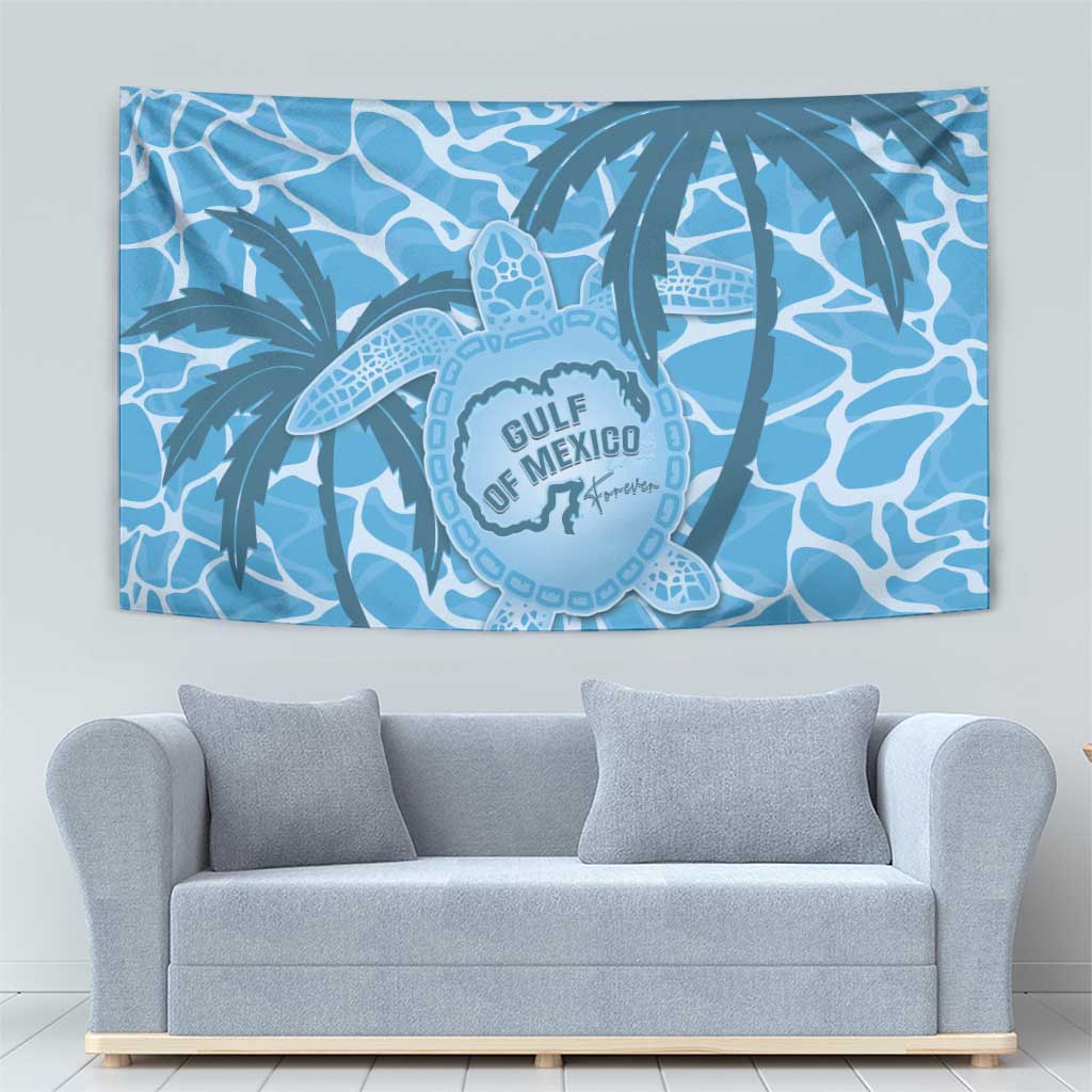 Gulf of Mexico Forever Tapestry Mexican Turtle Blue Version