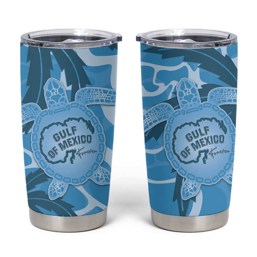 Gulf of Mexico Forever Tumbler Cup Mexican Turtle Blue Version