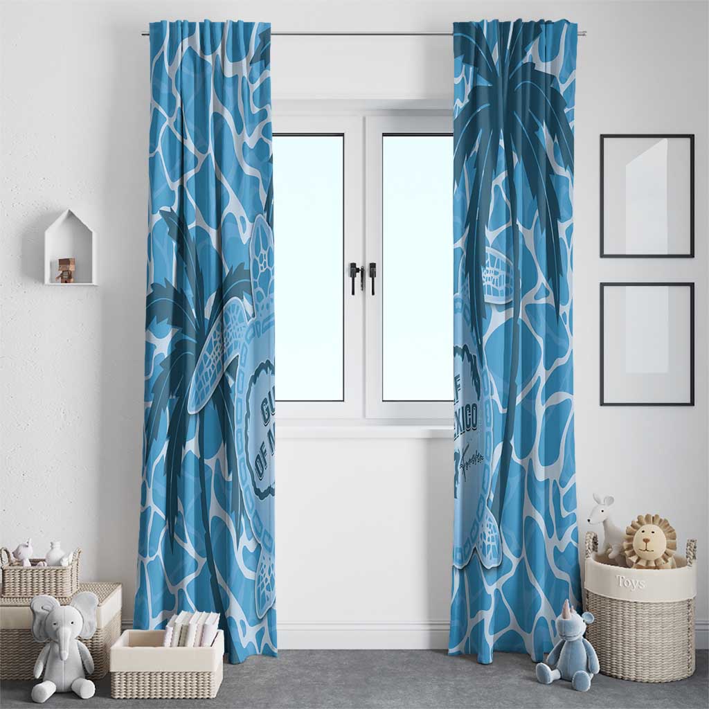 Gulf of Mexico Forever Window Curtain Mexican Turtle Blue Version