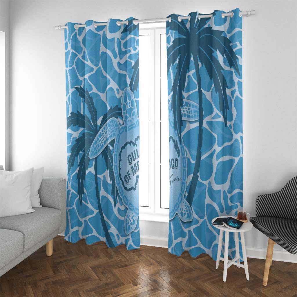 Gulf of Mexico Forever Window Curtain Mexican Turtle Blue Version