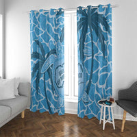 Gulf of Mexico Forever Window Curtain Mexican Turtle Blue Version