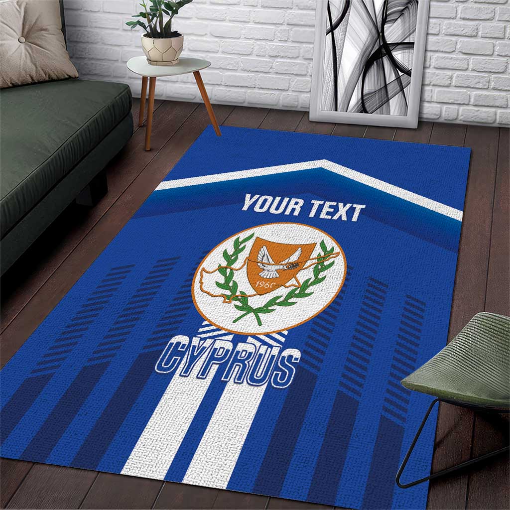 Custom Cyprus Football Area Rug Go Champions