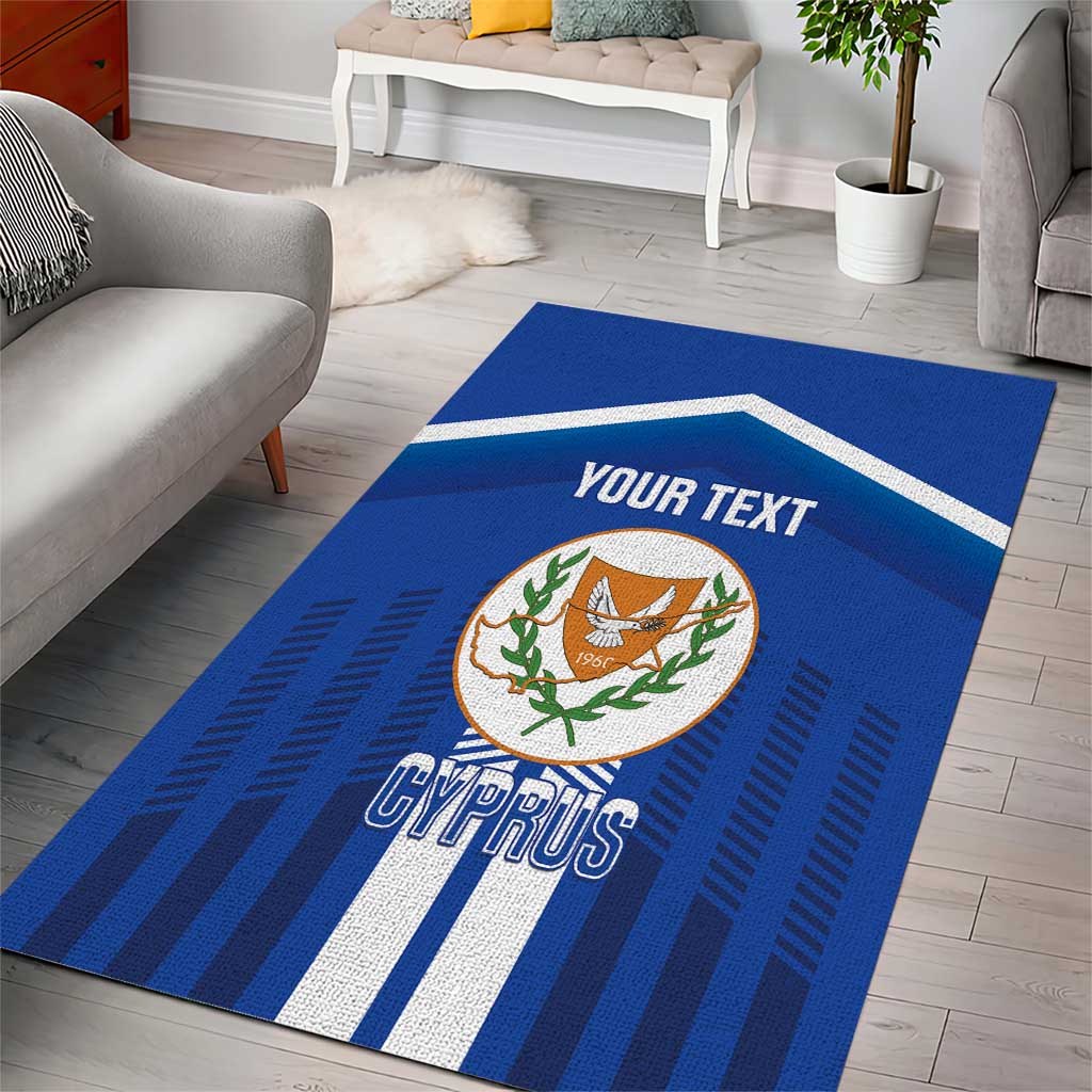 Custom Cyprus Football Area Rug Go Champions