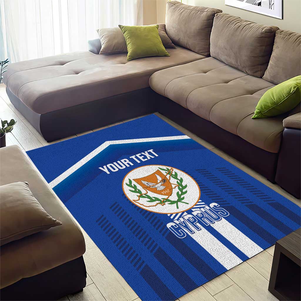 Custom Cyprus Football Area Rug Go Champions