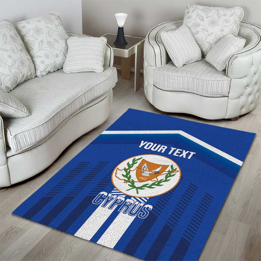 Custom Cyprus Football Area Rug Go Champions