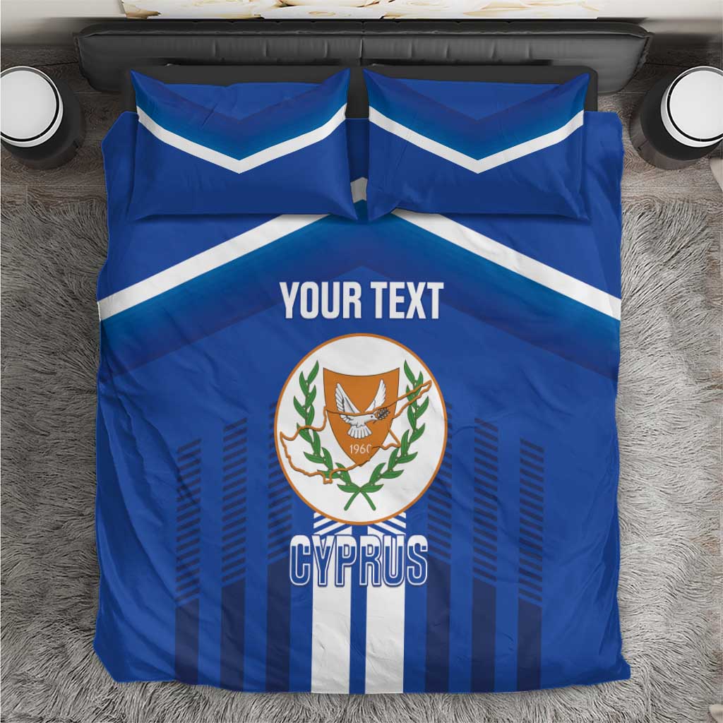 Custom Cyprus Football Bedding Set Go Champions