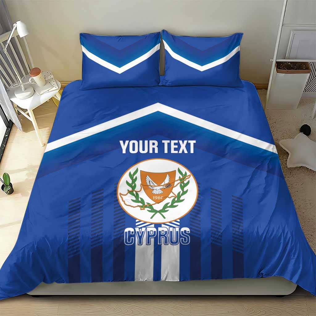 Custom Cyprus Football Bedding Set Go Champions