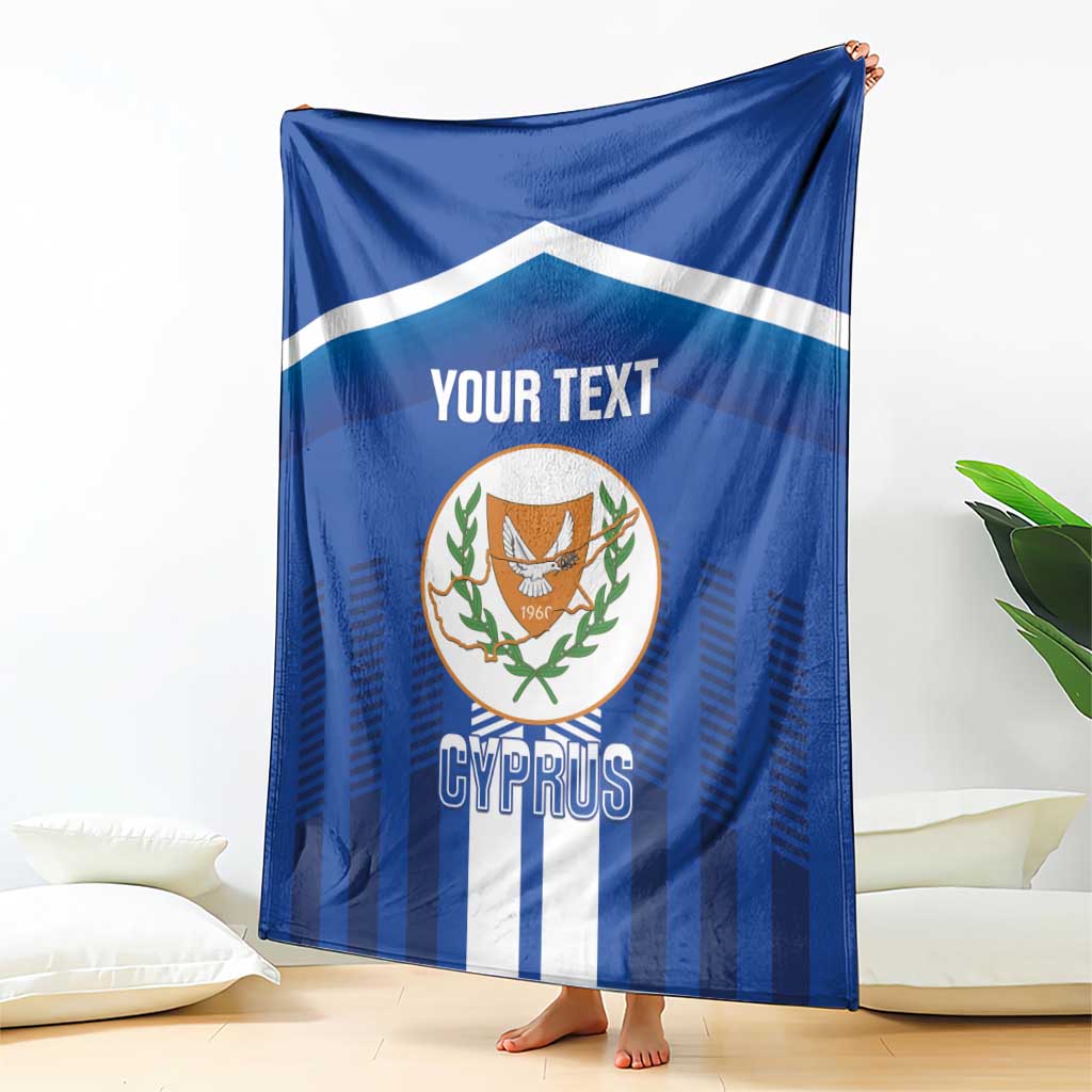 Custom Cyprus Football Blanket Go Champions