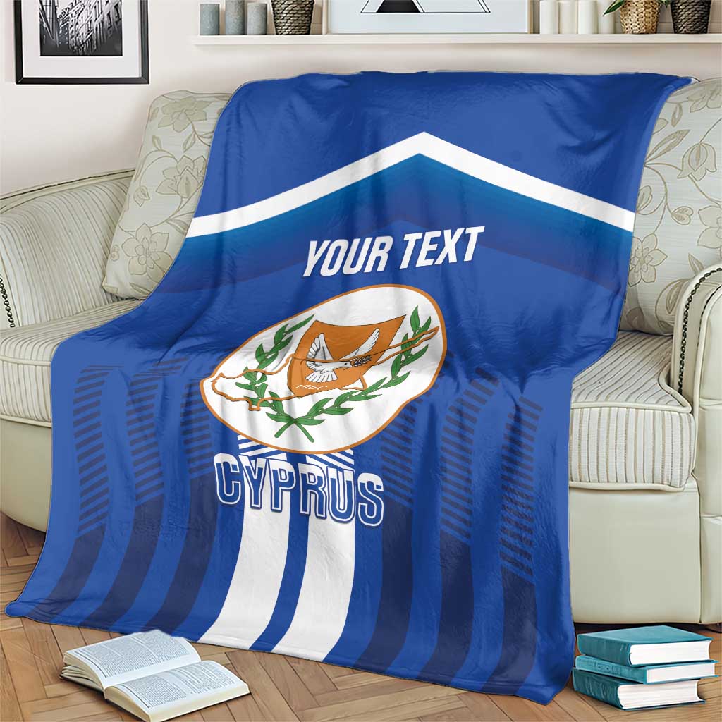 Custom Cyprus Football Blanket Go Champions