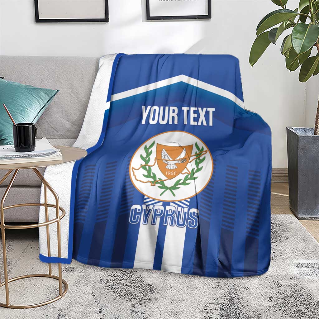 Custom Cyprus Football Blanket Go Champions