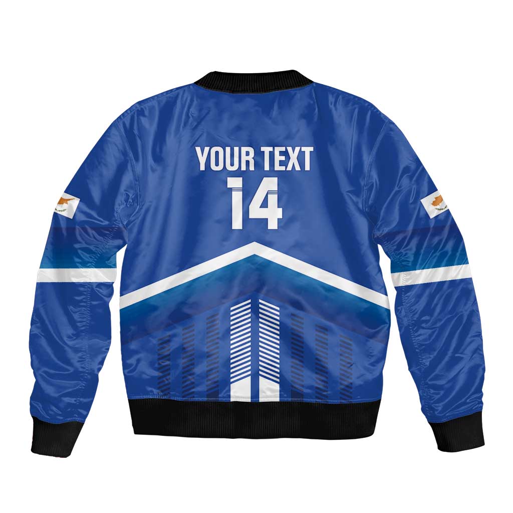 Custom Cyprus Football Bomber Jacket Go Champions