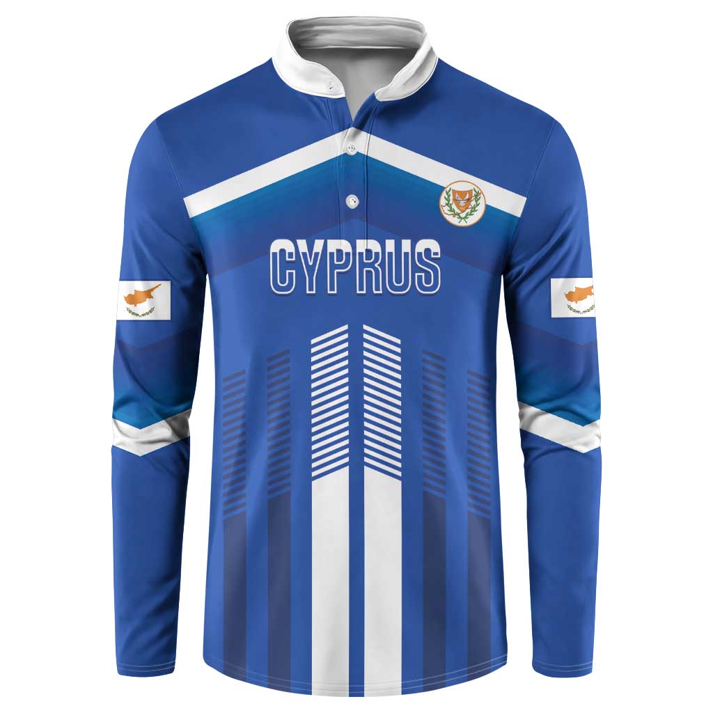 Custom Cyprus Football Button Sweatshirt Go Champions