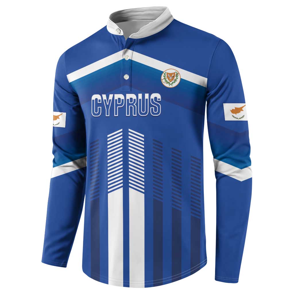 Custom Cyprus Football Button Sweatshirt Go Champions