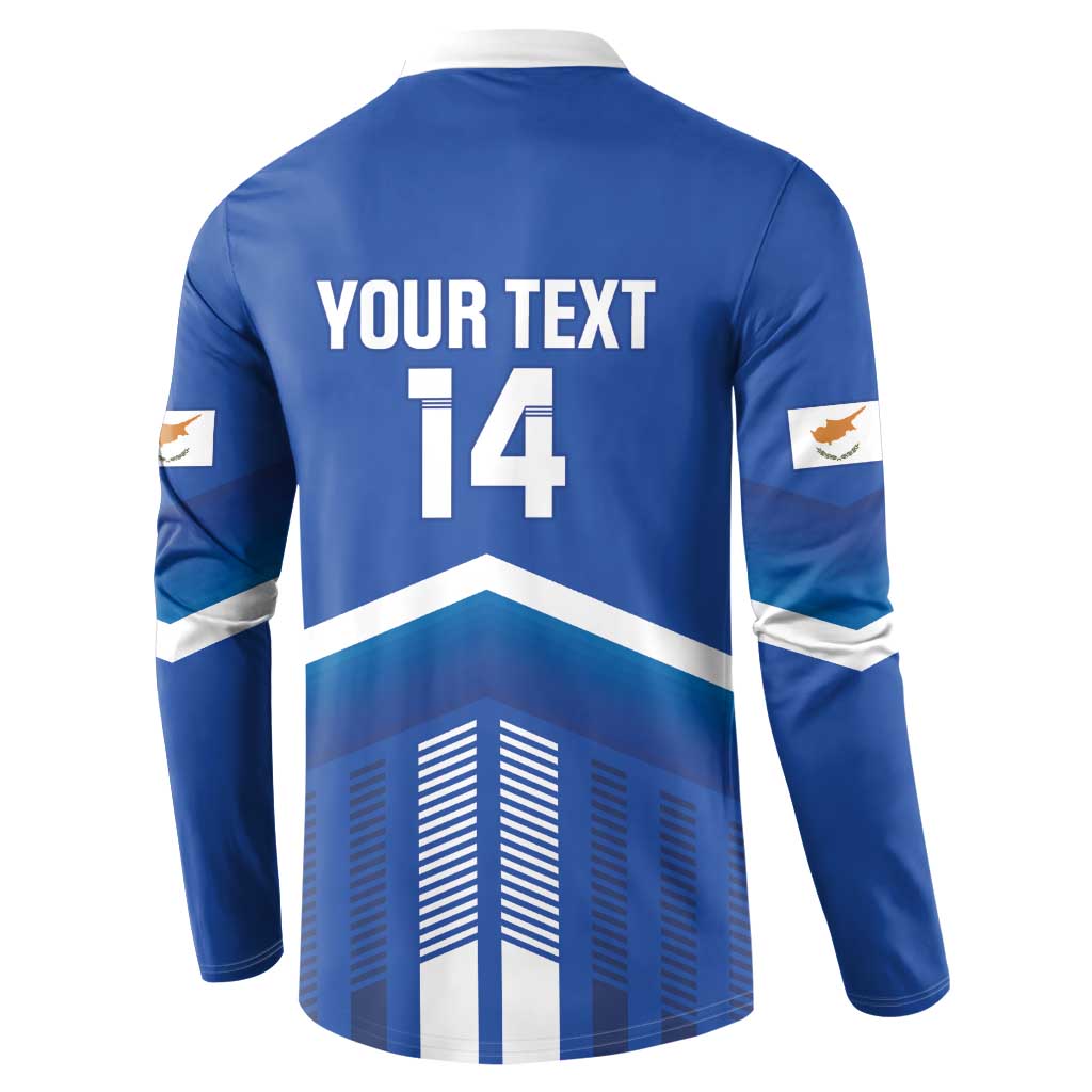 Custom Cyprus Football Button Sweatshirt Go Champions