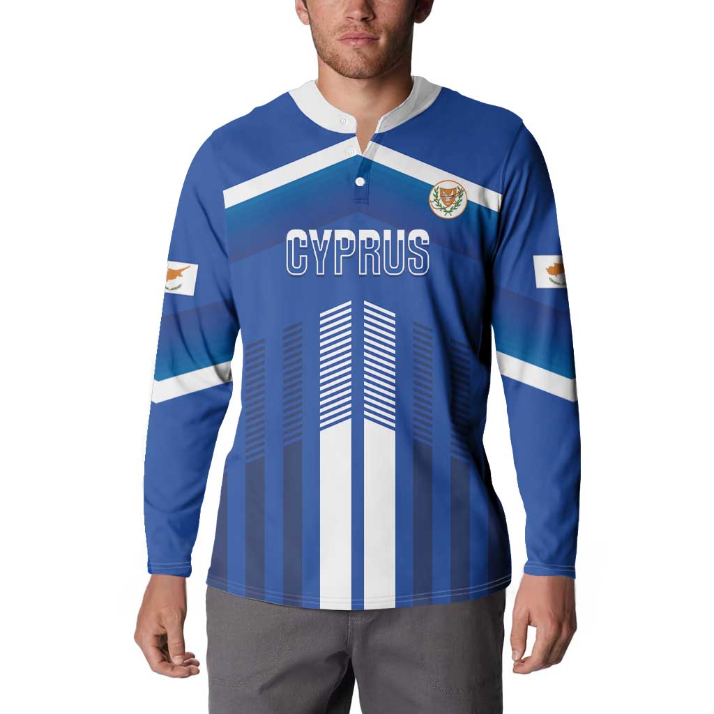 Custom Cyprus Football Button Sweatshirt Go Champions