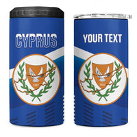 Custom Cyprus Football 4 in 1 Can Cooler Tumbler Go Champions