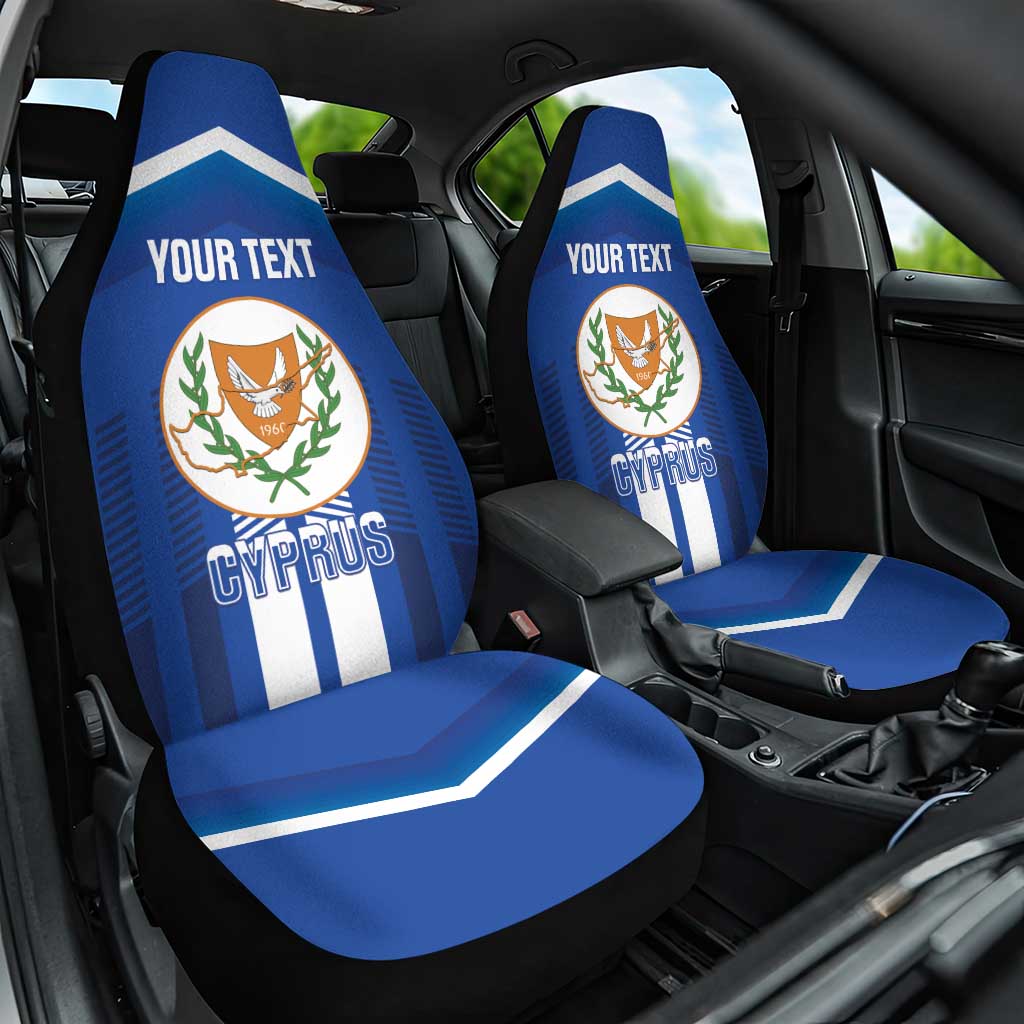 Custom Cyprus Football Car Seat Cover Go Champions