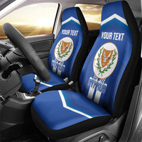 Custom Cyprus Football Car Seat Cover Go Champions