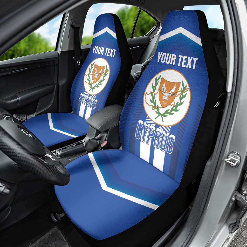 Custom Cyprus Football Car Seat Cover Go Champions