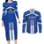 Custom Cyprus Football Couples Matching Long Sleeve Bodycon Dress and Long Sleeve Button Shirt Go Champions
