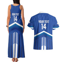 Custom Cyprus Football Couples Matching Tank Maxi Dress and Hawaiian Shirt Go Champions