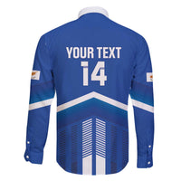 Custom Cyprus Football Family Matching Off The Shoulder Long Sleeve Dress and Hawaiian Shirt Go Champions