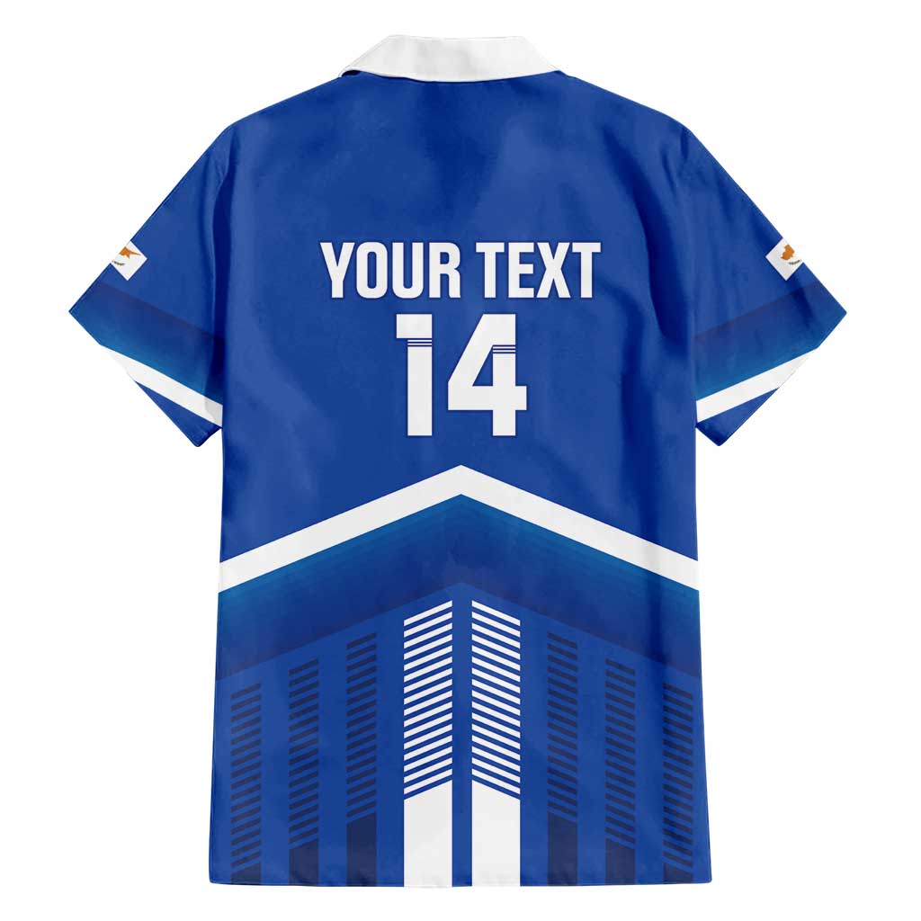 Custom Cyprus Football Family Matching Short Sleeve Bodycon Dress and Hawaiian Shirt Go Champions