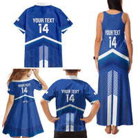 Custom Cyprus Football Family Matching Tank Maxi Dress and Hawaiian Shirt Go Champions