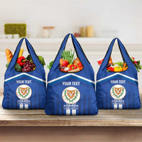 Custom Cyprus Football Grocery Bag Go Champions