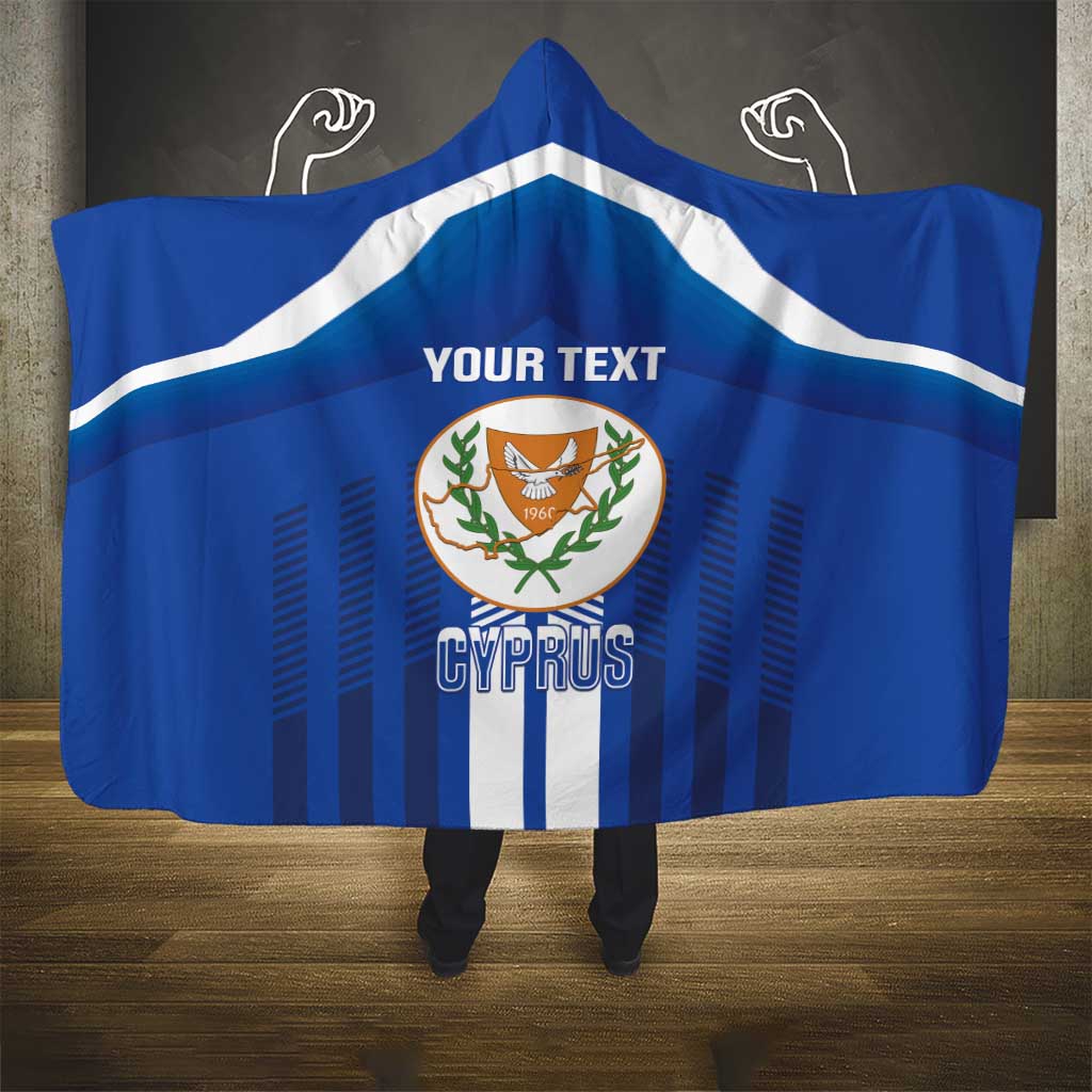 Custom Cyprus Football Hooded Blanket Go Champions