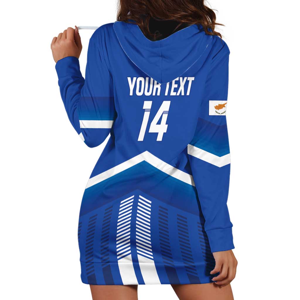 Custom Cyprus Football Hoodie Dress Go Champions