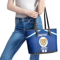 Custom Cyprus Football Leather Tote Bag Go Champions
