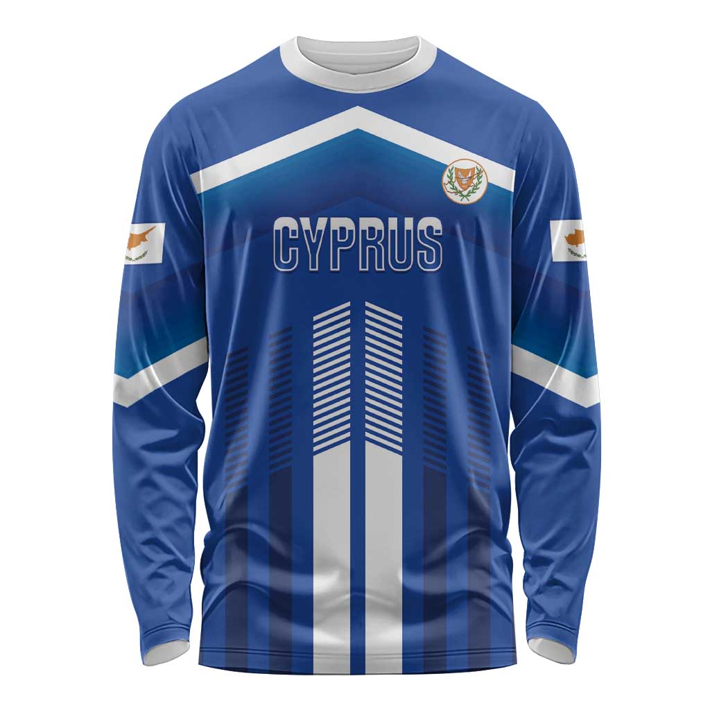 Custom Cyprus Football Long Sleeve Shirt Go Champions