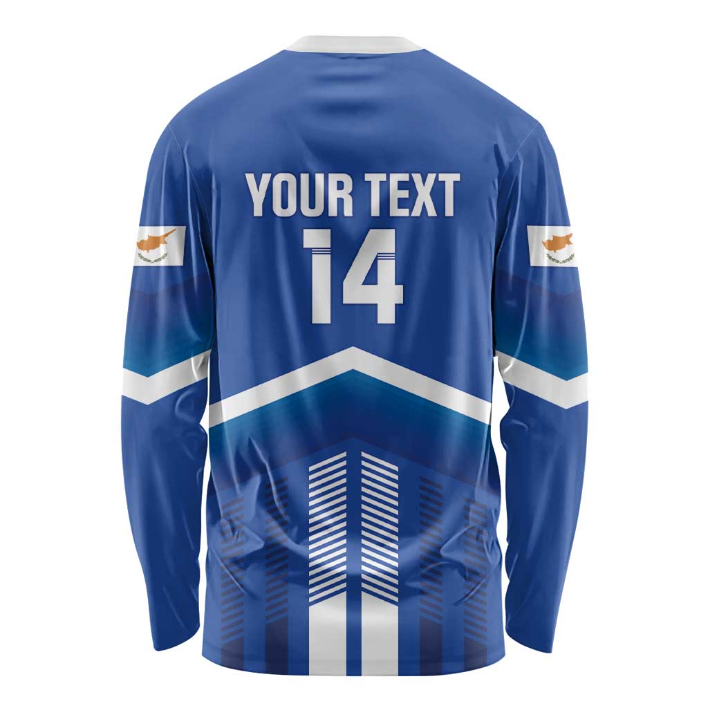 Custom Cyprus Football Long Sleeve Shirt Go Champions