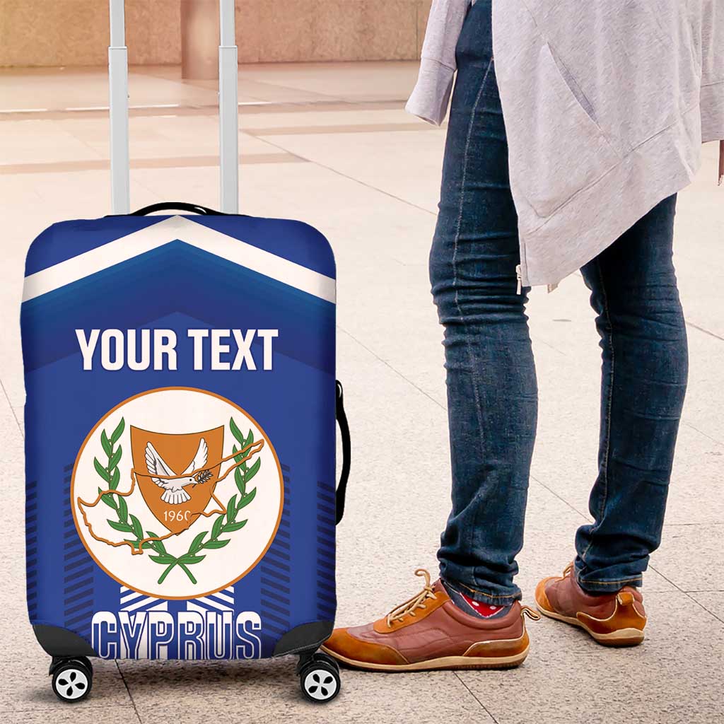 Custom Cyprus Football Luggage Cover Go Champions