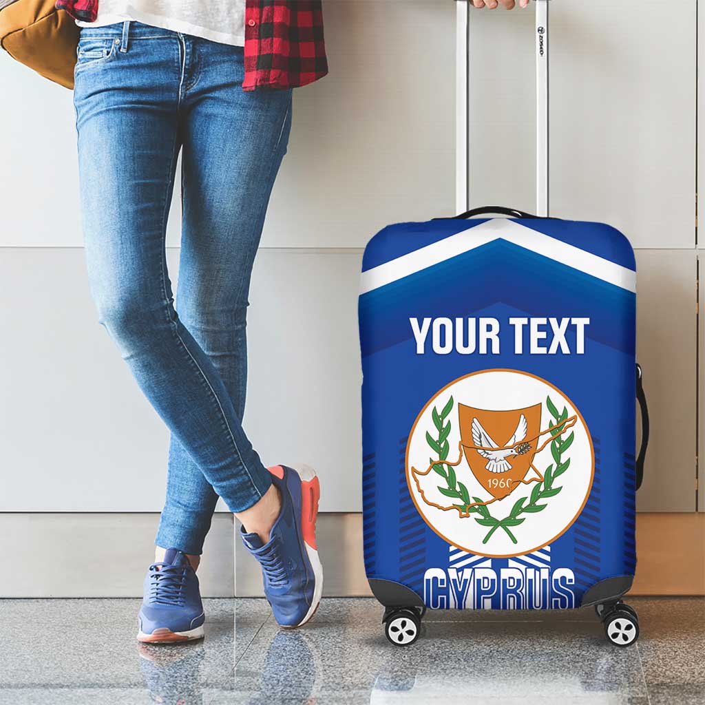 Custom Cyprus Football Luggage Cover Go Champions