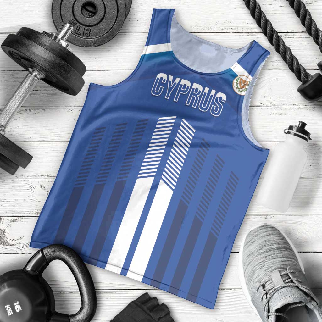 Custom Cyprus Football Men Tank Top Go Champions