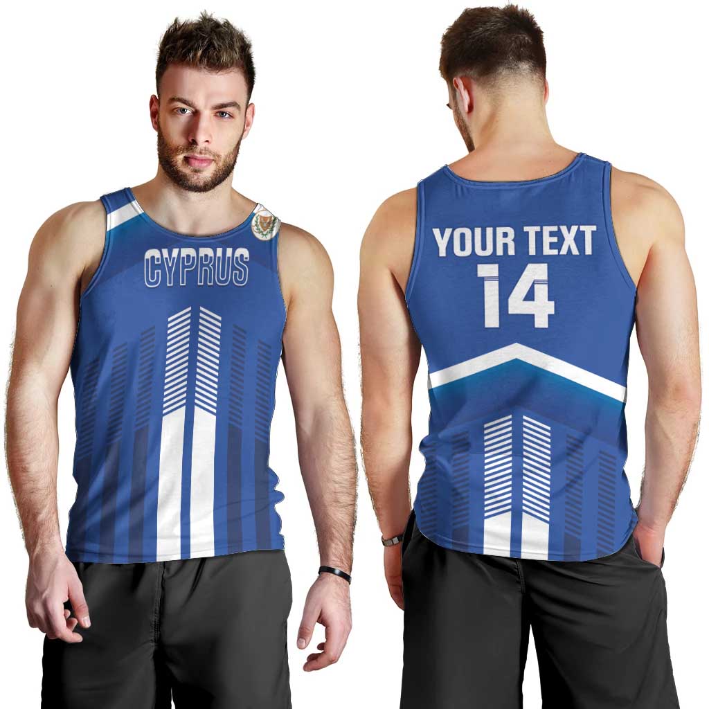 Custom Cyprus Football Men Tank Top Go Champions