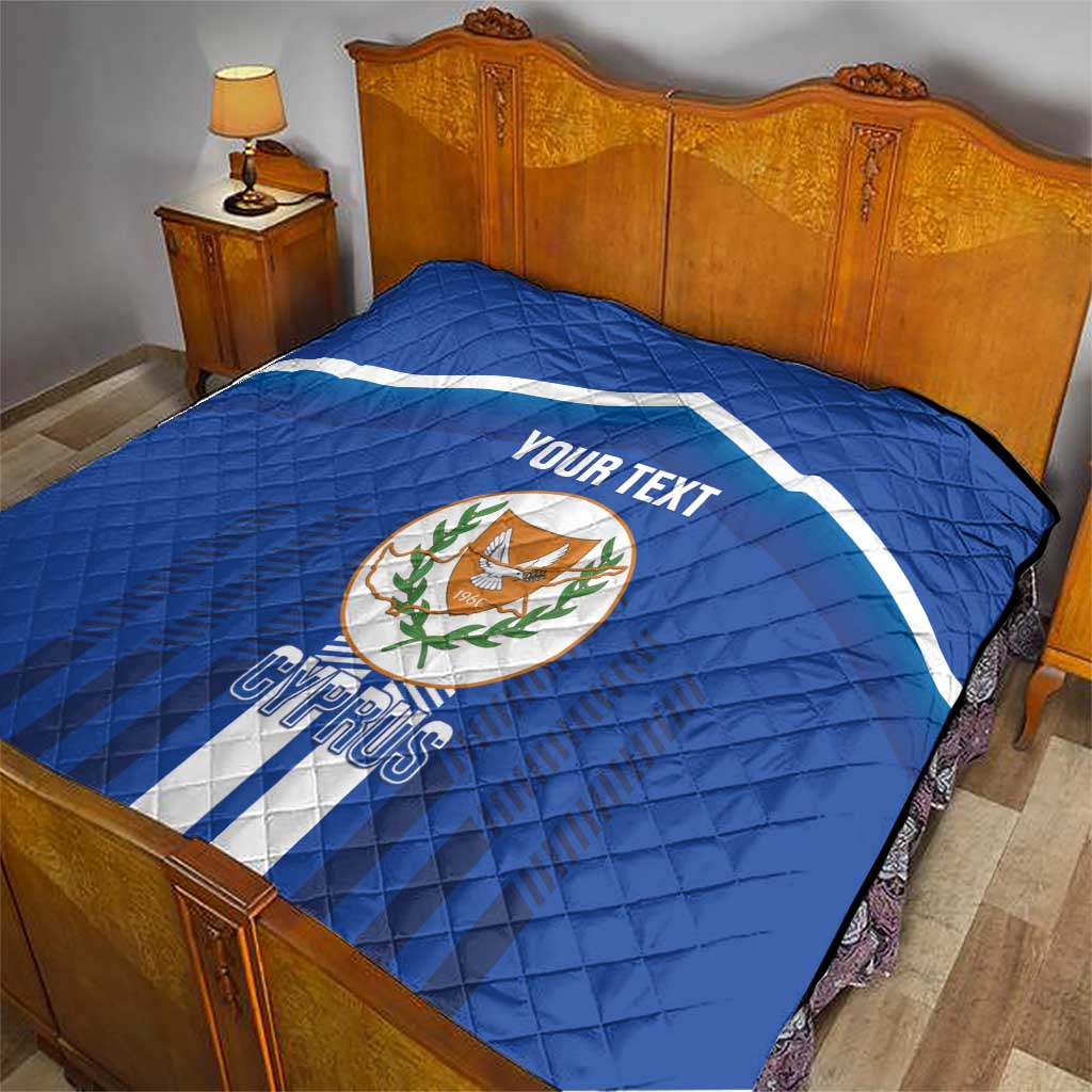Custom Cyprus Football Quilt Go Champions