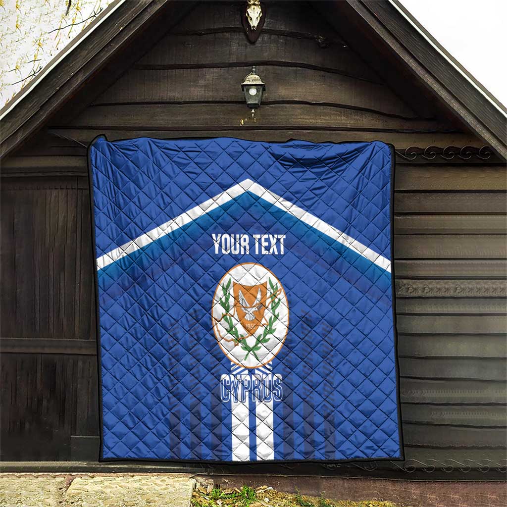 Custom Cyprus Football Quilt Go Champions