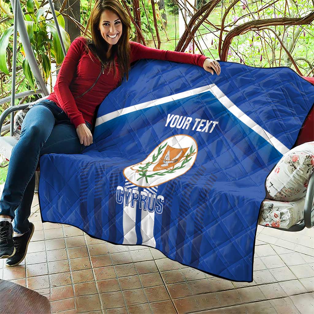 Custom Cyprus Football Quilt Go Champions